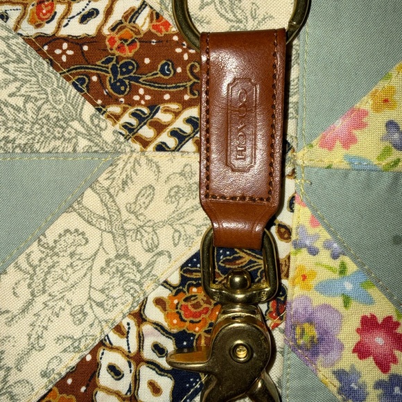 Coach Tan Leather Key Holder